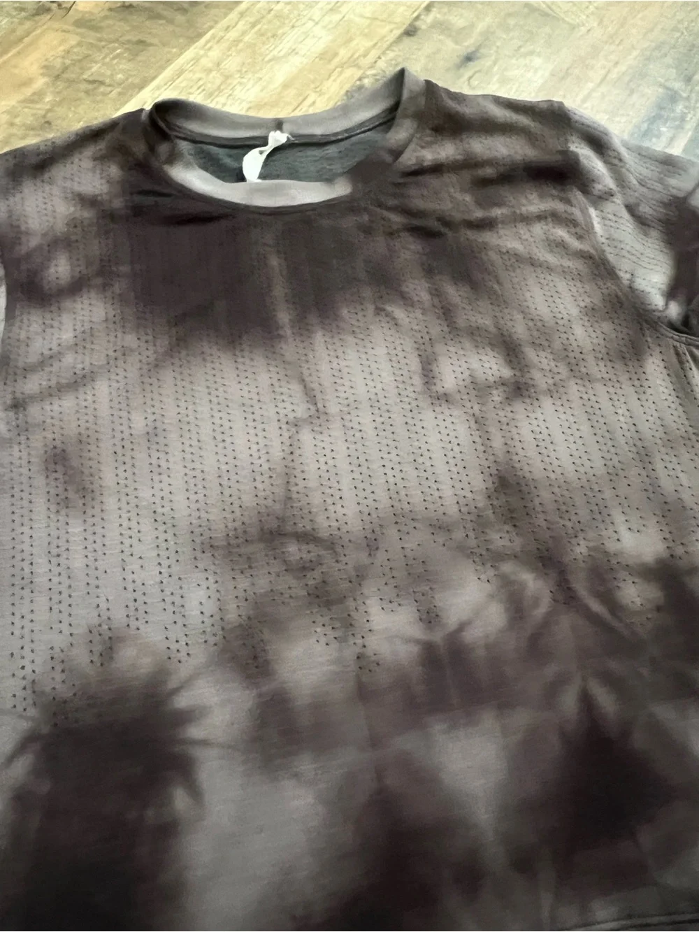 lululemon athletica Black Tie-Dye Train to Be Short Sleeve Tee Perforated